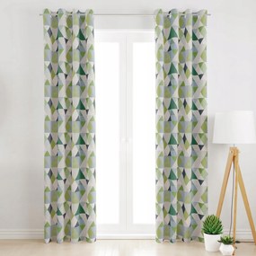 Függöny Átvezetőkkel Geometrikus Mintával 145x290