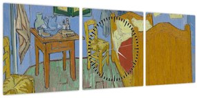 Kép - Vincent van Gogh, The Bedroom, reprodukciók (órával) (90x30 cm)