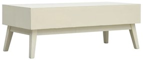 Szürke 2 fiókos faragott fa dohányzóasztal 110 x 50 x 40 cm