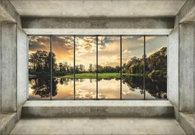 Fotótapéta kilátás az ablakokon túl erdők fotótapéta 368 x 254