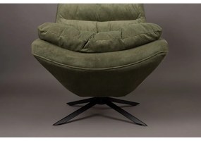 Zöld bársony fotel Vince – Dutchbone