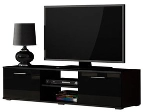 KARA 1 TV-asztal - fekete / fényes fekete
