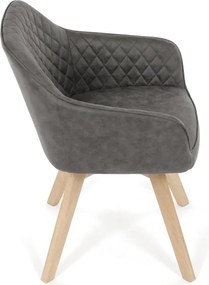 Jídelní židle, černá, látka vintage, DCH-435 BK3