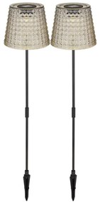 Globo 36635-2S - KÉSZLET 2x LED Napelemes lámpa SOLAR LED/0,06W/3V IP44 szürke