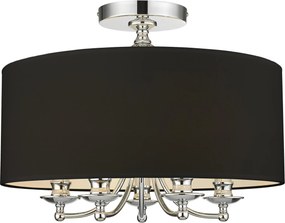 Cosmolight glamour modern mennyezeti lámpa abu dhabi króm fekete cosc05428ch-bk