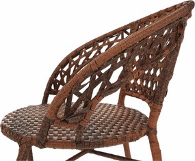 Kerti rattanszett 1+2, barna, JARUB