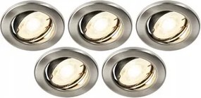 Mennyezeti Lámpa Led Billenő 230V GU10 IP20 Ezüst 5DB Halogén Szem