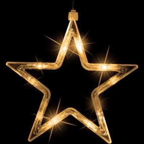 VOLTRONIC® Fényfüggöny 5 csillag 61 LED meleg fehér/vezérlő