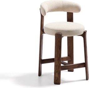 Bézs-sötét natúr színű kőrisfa bárszék (ülésmagasság 65 cm) Granite – Kave Home