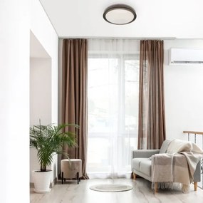 LED Dimmelhető fürdőszobai lámpa HALINA LED/48W/230V 3000-6000K átm. 38 cm fekete + távirányító