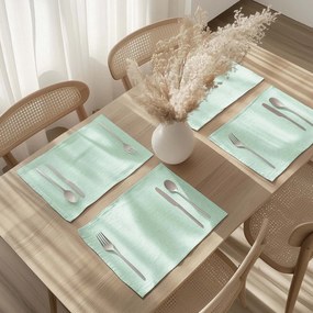 Goldea lenvászon keveréket tartalmazó reggeliző alátét - világos menta - 2db 30 x 40 cm