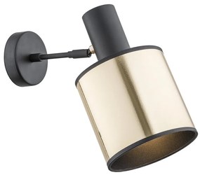 Argon 4279 - Fali spotlámpa HERMAN 1xE27/15W/230V sárgaréz/fekete