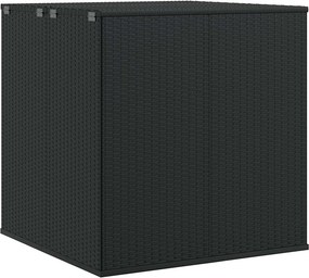 Fekete Polyrattan Kerti Párnatartó Doboz 100 X 97,5 X 104 Cm