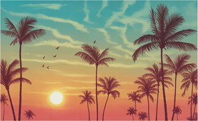 Stílusos Dekoratív Fotótapéta Flizelin Trópusi tájkép 416x254 Ragasztó