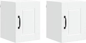 vidaXL Konyhaszekrény polcokkal 2 pcs Fehér 30 x 31 x 40 cm Faanyag