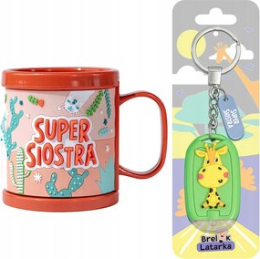 Gyereknapi Ajándék Műanyag Bögre Gyermek Nővér 3D Kulcstartó