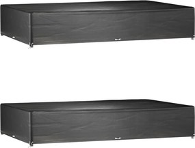 vidaXL 2 db téglalap alakú kerti bútorhuzat 16 fűzőlyukkal 325x205x60