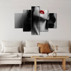 Kép - vörös rúzsos nő portréja (150x105 cm)