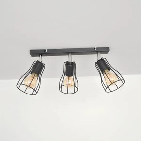 LED Spotlámpa TUBE II 3xE27/15W/230V fekete