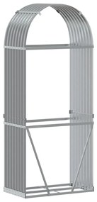 világosszürke horganyzott acél rönktartó 80 x 45 x 190 cm