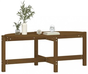 mézbarna tömör fenyőfa dohányzóasztal 118 x 63 x 45 cm