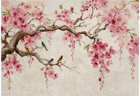 Fotótapéta Fa Cseresznye Virágok Hálószoba Nappali Tapéta Flizelina 200x140