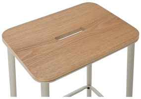 Krémszínű bárszék szett 2 db-os (ülésmagasság 65 cm) Abba – Marckeric