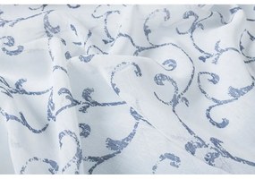 Fehér-kék átlátszó függöny 300x260 cm Fiesta – Mendola Fabrics