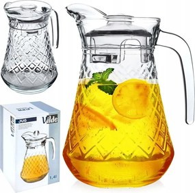 Italos kancsó limonádé gyümölcslé üveg fedővel 1,4L