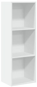 fehér szerelt fa könyvespolc 40 x 30 x 114 cm