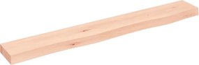 vidaXL kezeletlen tömör tölgyfa fali polc 80x10x4 cm