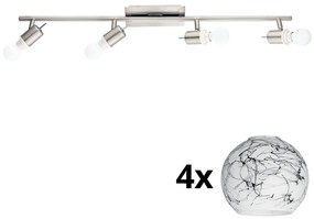Eglo - LED spotlámpa MY CHOICE 4xE14/4W/230V króm/fehér/fekete