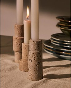 Kő gyertyatartó készlet 3 db-os Majid – Kave Home