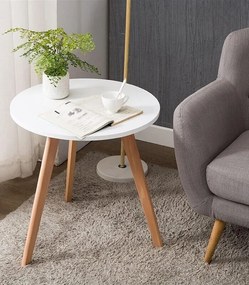 Skandináv stílusú dohányzóasztal 40 cm - fehér