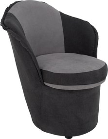 Fotel tárhellyel, sötétszürke/világosszürke, PERSI