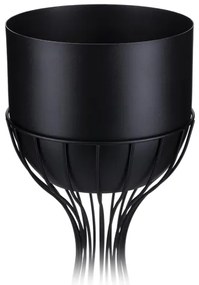 Fém virágcserép LOFT 68x20 cm fekete