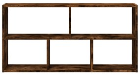 füstös tölgy színű szerelt fa fali polc 100 x 25 x 50 cm