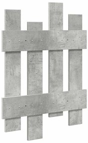 Fali Kabáthorog tárolóval Beton szürke 60 x 3 x 82 cm Faanyag