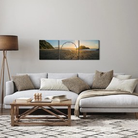 Strand képe (órával) (90x30 cm)