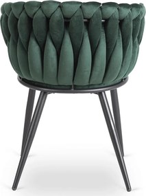 Zöld Bársony Étkezőszék ELENA