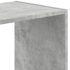 betonszürke szerelt fa könyvespolc 102 x 32 x 102 cm