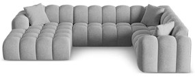 Világosszürke zsenília sarokkanapé (jobb oldali-U alakú) Treno – Cosmopolitan Design