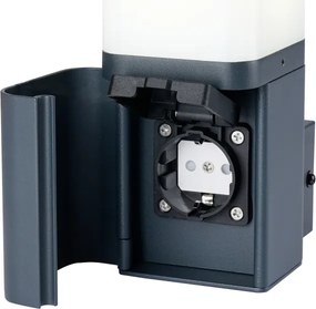 Brilagi - PILLAR kültéri fali lámpa SCHUKO aljzattal 1xG9/11W/230V IP44 antracit