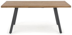 Berlin Kihúzható Étkezőasztal mézes-dió/fekete 140-180x85cm