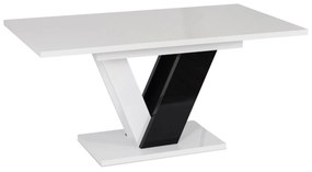 Étkezőgarnitúra 4 db székkel. Bővíthető asztal CLARK 120-160 cm + 4 db szürke étkezőszék RICK