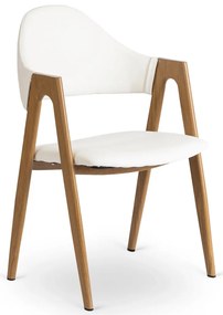 Fehér Eco-bőr Étkezőszék WILLY