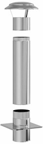 Kémény Kiterjesztés Ezüst 25 x 25 x 82 cm Rozsdamentes acél