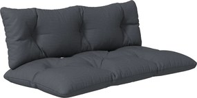 Outsunny 2 Személyes Kerti Párna 120cm x 60cm x 15cm Padon Ülőpárna UV Védelemmel, Vízálló Kerti Pad Párna Sötétszürke | Aosom