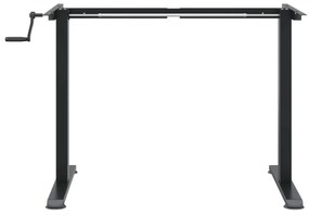 fekete acél állóasztalváz (94-135) x 60 x (70-114) cm