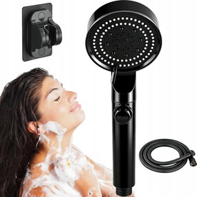 Zuhanyszett Fekete Zuhanyfej Zuhany Tömlő Tartó Takarékos Öko